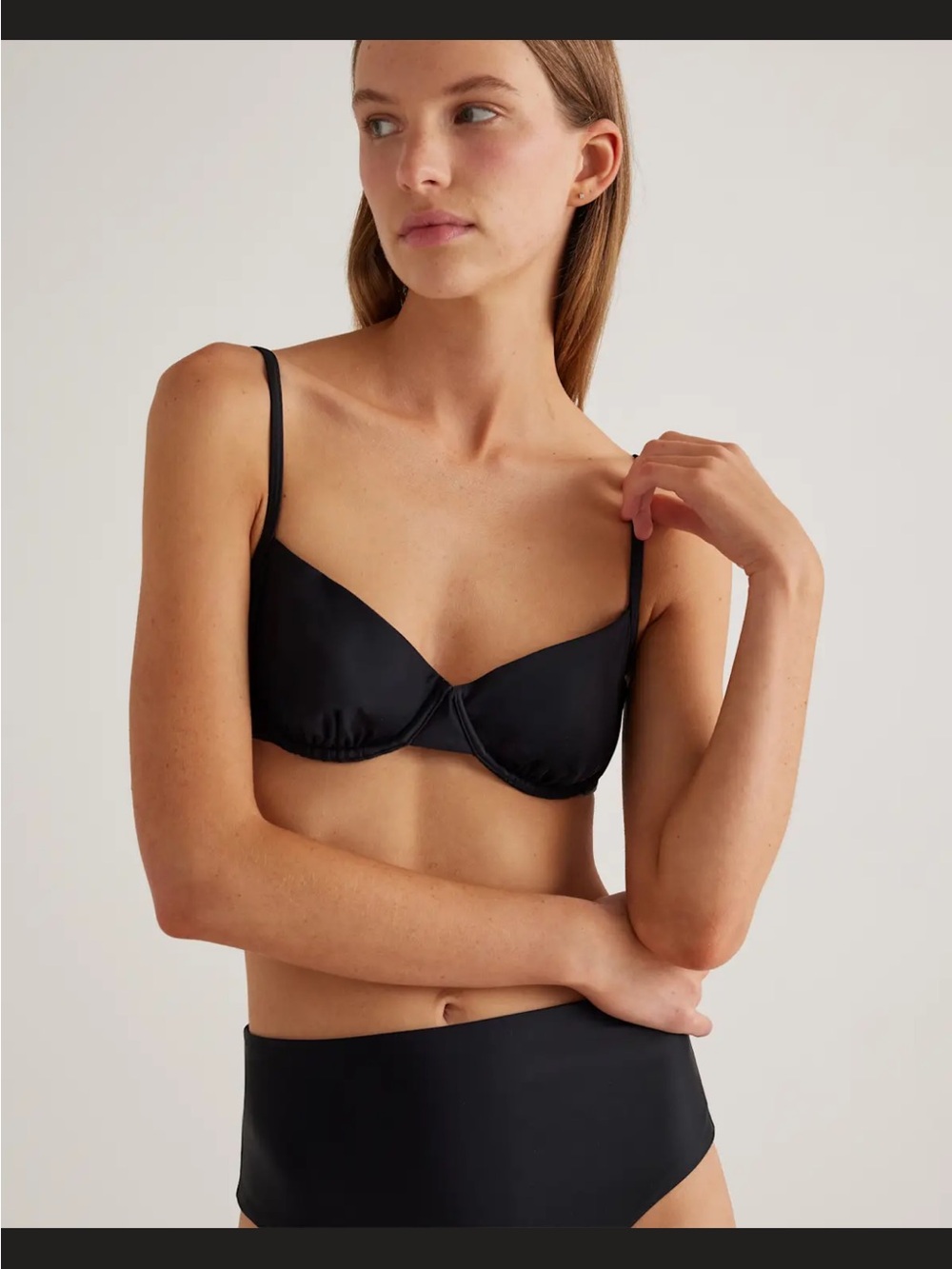 Italian Black Underwire Bikini Top - Women's Intimates